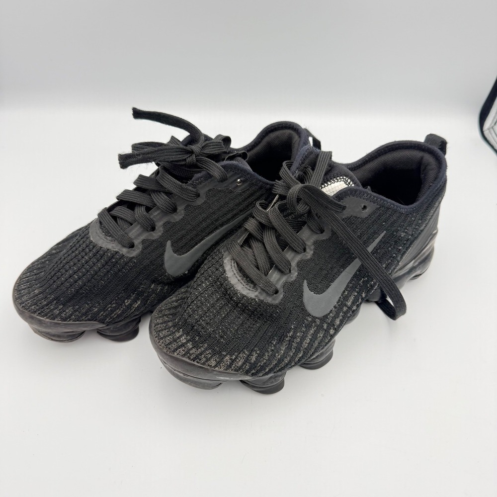 Nike Air Vapormax Flyknit 3 Blk Anthracite BQ5238-001 Kids Size 4Y Running Shoes